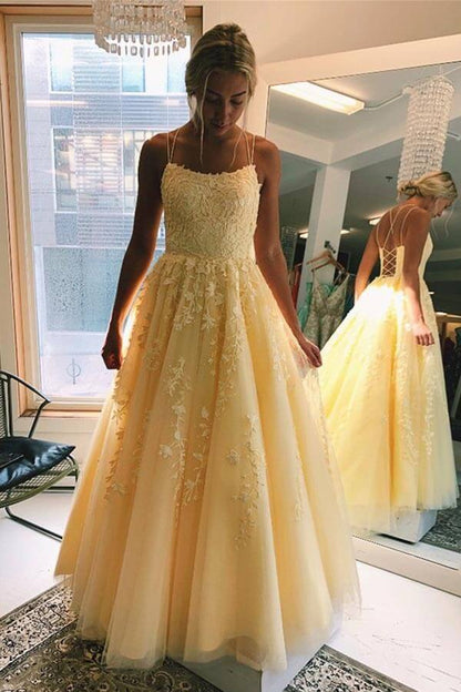 Aimishang Sweet A Line Long Prom Dress Princess with Appliques Charming Evening Party Dress