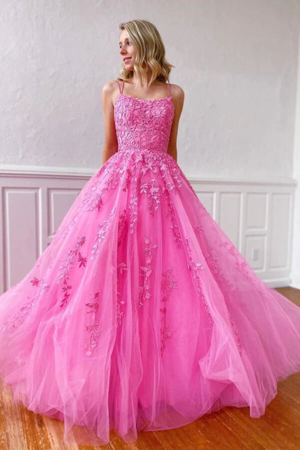 Aimishang Sweet A Line Long Prom Dress Princess with Appliques Charming Evening Party Dress