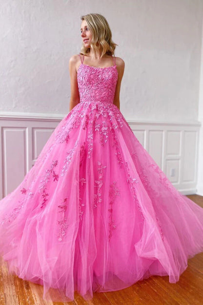 Aimishang Sweet A Line Long Prom Dress Princess with Appliques Charming Evening Party Dress