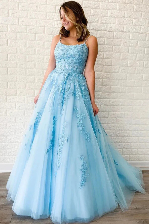 Aimishang Sweet A Line Long Prom Dress Princess with Appliques Charming Evening Party Dress