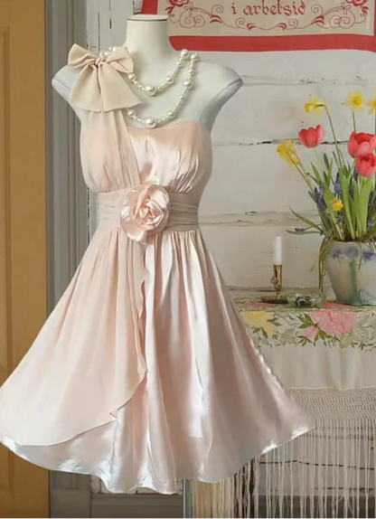 Aimishang Sweet A Line One Shoulder Sleeveless Short Party Prom Dress Lovely Homecoming Dress