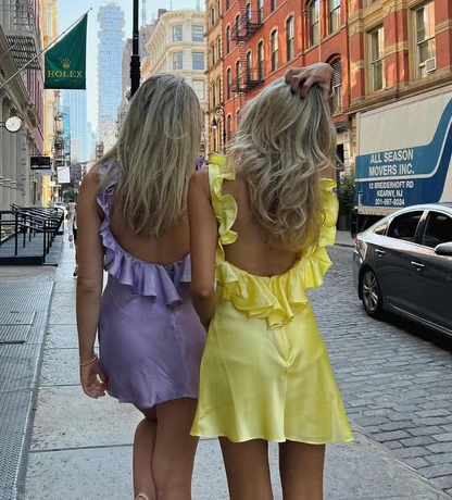 Aimishang Sweet A Line Ruffle Homecoming Dress Cute Graduation Dress Lovely Birthday Party Dress
