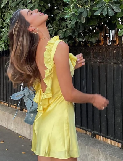 Aimishang Sweet A Line Ruffle Homecoming Dress Cute Graduation Dress Lovely Birthday Party Dress