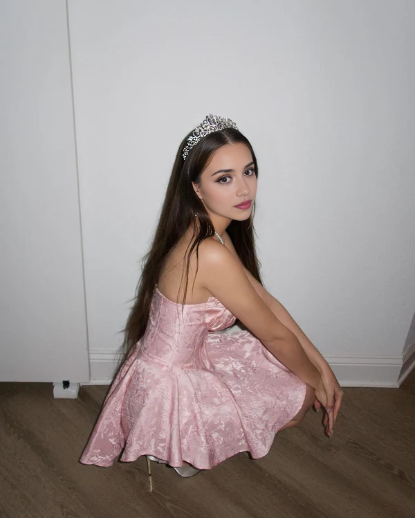 Aimishang Sweet A Line Strapless Homecoming Dress Short Graduation Dress Lovely Birthday Party Dress Mini Dress
