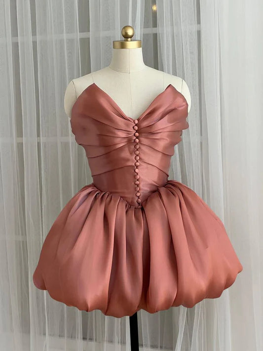 Aimishang Sweet A Line Strapless V Neck Short Prom Dress Lovely Birthday Party Dress Cute Homecoming Dress