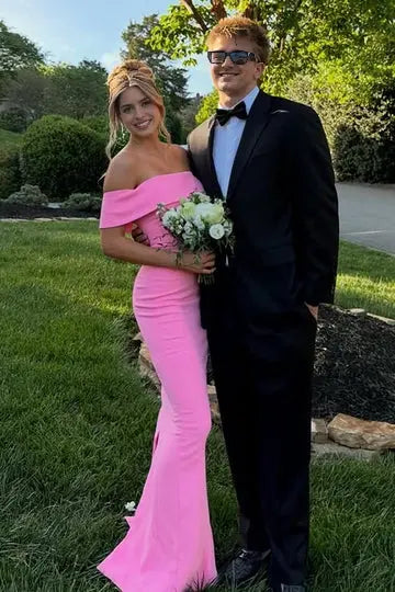 Aimishang Sweet Mermaid Off-Shoulder Long Formal Prom Dress Elegant Party Evening Gown