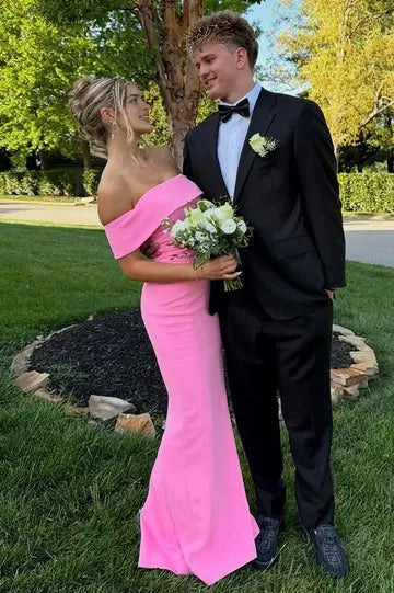 Aimishang Sweet Mermaid Off-Shoulder Long Formal Prom Dress Elegant Party Evening Gown