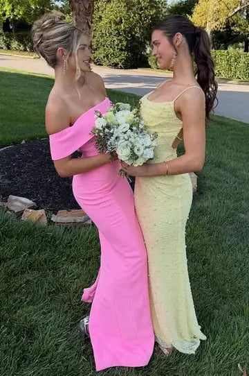 Aimishang Sweet Mermaid Off-Shoulder Long Formal Prom Dress Elegant Party Evening Gown