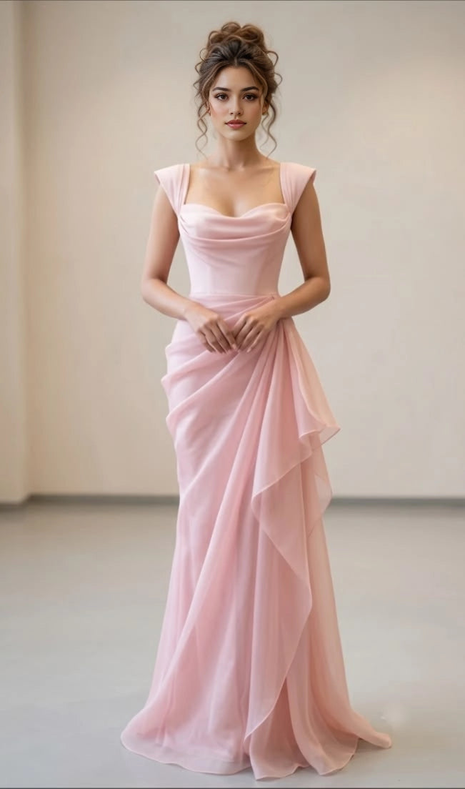 Aimishang Sweet Mermaid Sleeveless Long Evening Party Dress Elegant Wedding Guest Dress