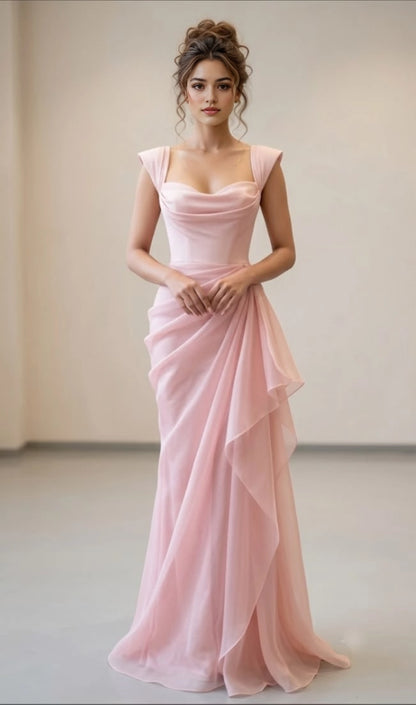 Aimishang Sweet Mermaid Sleeveless Long Evening Party Dress Elegant Wedding Guest Dress