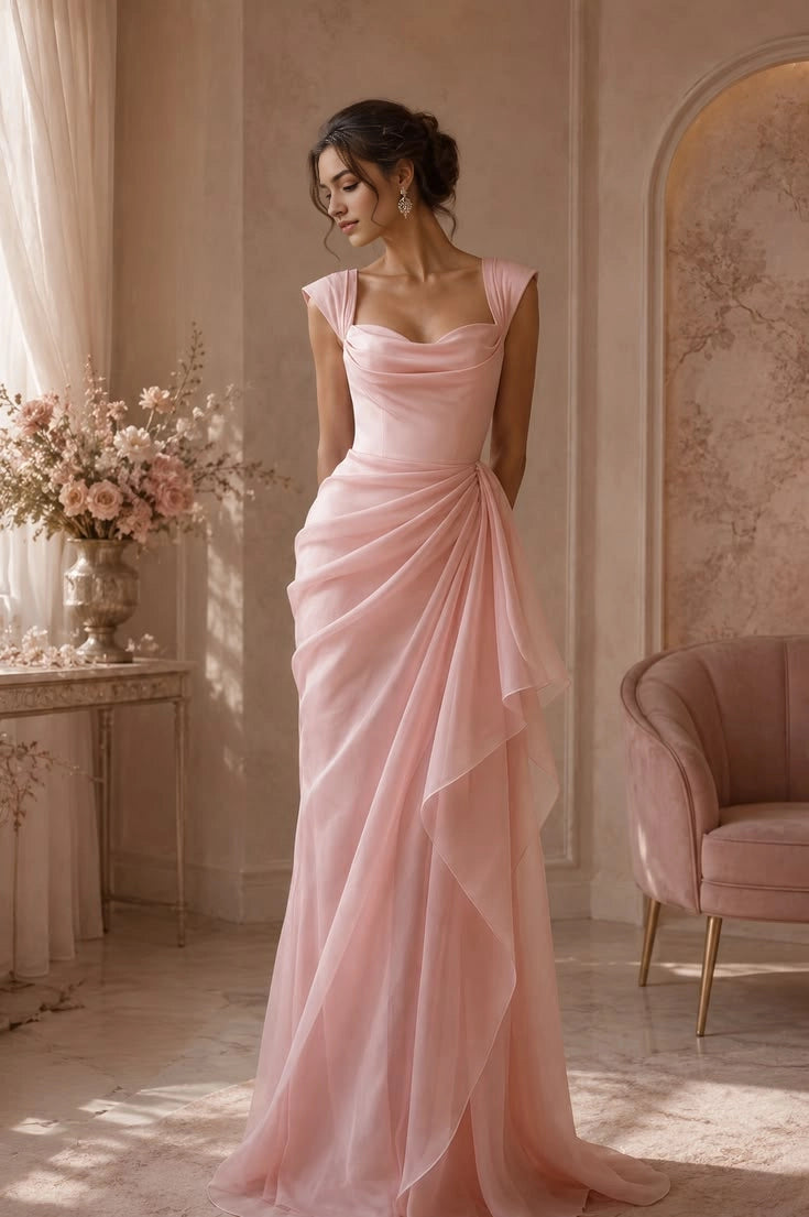 Aimishang Sweet Mermaid Sleeveless Long Evening Party Dress Elegant Wedding Guest Dress