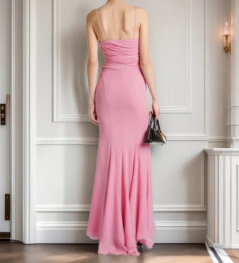 pink sweetheart strap satin aimishang dresses Aimishang Charming Pink Sheath Sweetheart Straps Satin Long Formal Pro Aimishang Dresses Wholesale