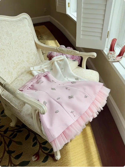 Aimishang Sweet Strapless A Line Princess Sleeveless Pink Short Homecoming Dress Lovely 16th Birthday Party Dress