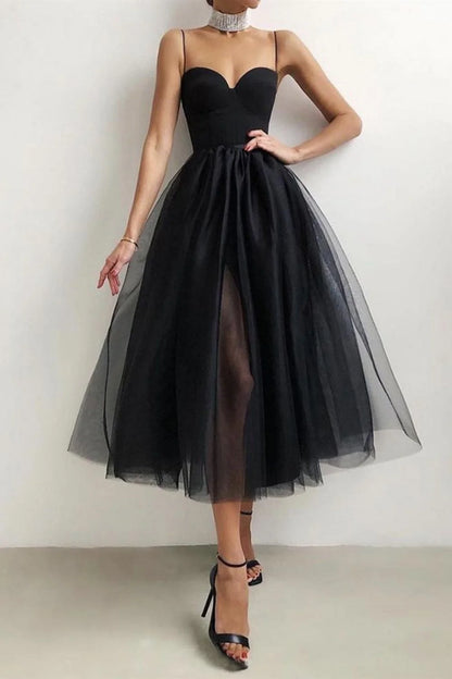 Wholesale Prom Dress Neck Thin Straps Length Formal Evening Homecoming Dress with Slit