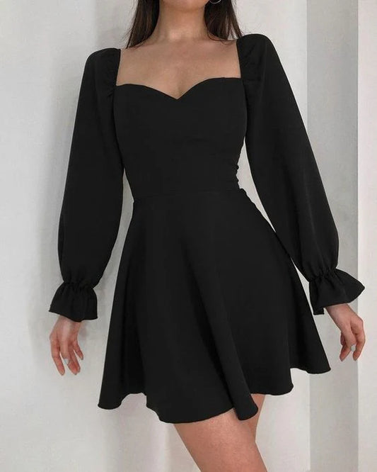 Aimishang Sweetheart A Line Long Sleeves Homecoming Dress Short Graduation Dress Elegant Birthday Party Dress