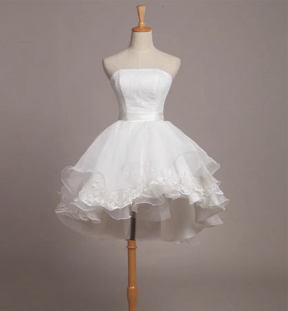 Aimishang Sweet A Line Strapless Tulle Lace Homecoming Dress Lovely Graduation Dress Cute Short Birthday Party Dress