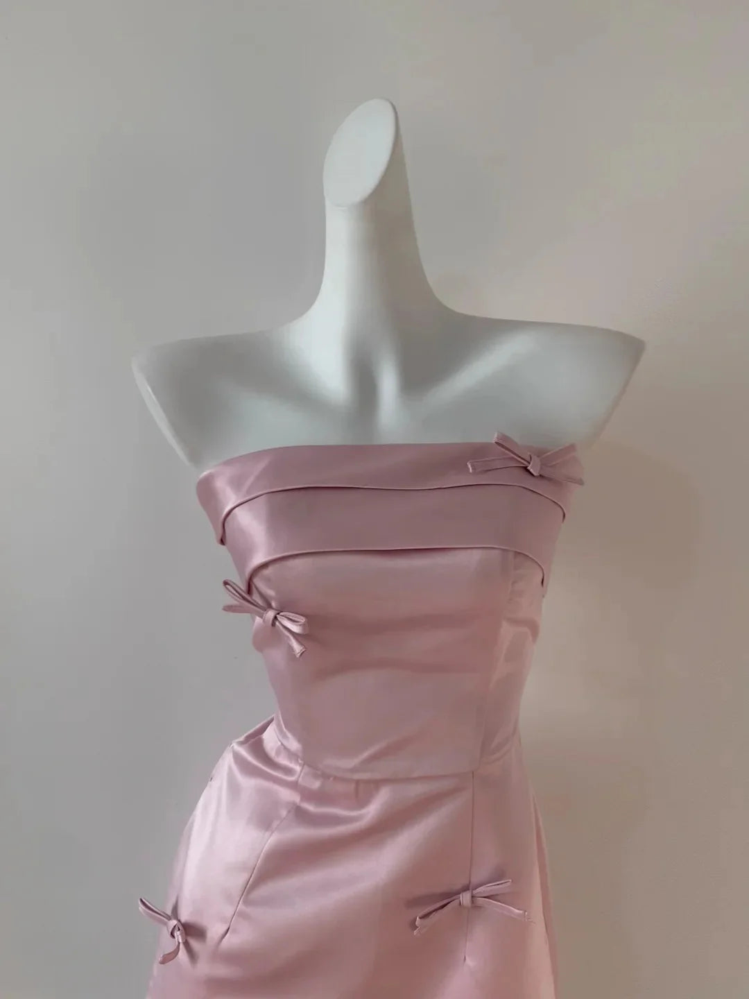 Aimishang Sweet Strapless Homecoming Dress With Bows Lovely Graduation Dress Cute Short Birthday Party Dress