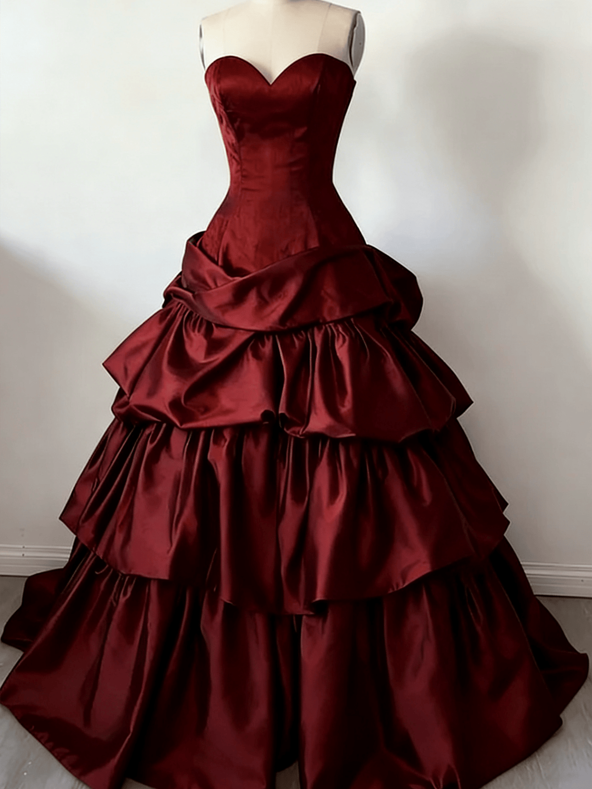 Aimishang Sweetheart A Line Strapless Sleeveless Evening Party Dress Classy Tiered Long Formal Prom Dress