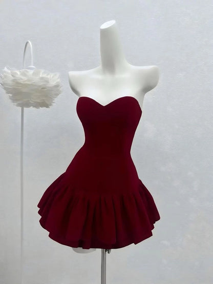 Aimishang Sweetheart Neck A Line Strapless Sleeveless Summer Short Graduation Party Dress Chic Homecoming Dress