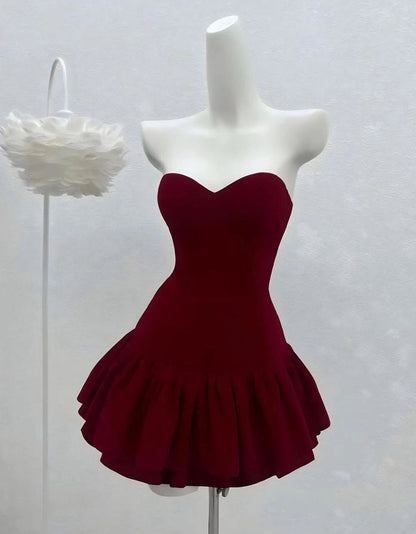 Aimishang Sweetheart Neck A Line Strapless Sleeveless Summer Short Graduation Party Dress Chic Homecoming Dress