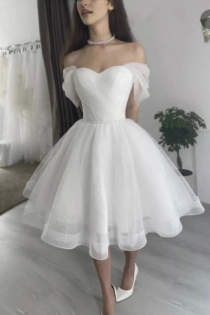 Aimishang Sweetheart Off the Shoulder A Line Formal Birthday Party Dress Pretty Graduation Homecoming Dress