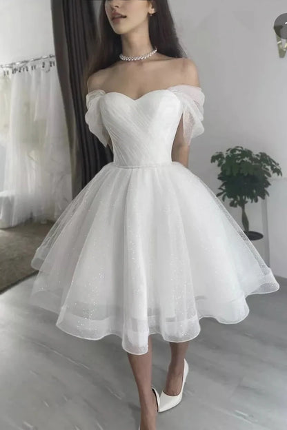Aimishang Sweetheart Off the Shoulder A Line Formal Birthday Party Dress Pretty Graduation Homecoming Dress