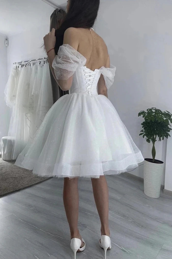Aimishang Sweetheart Off the Shoulder A Line Formal Birthday Party Dress Pretty Graduation Homecoming Dress