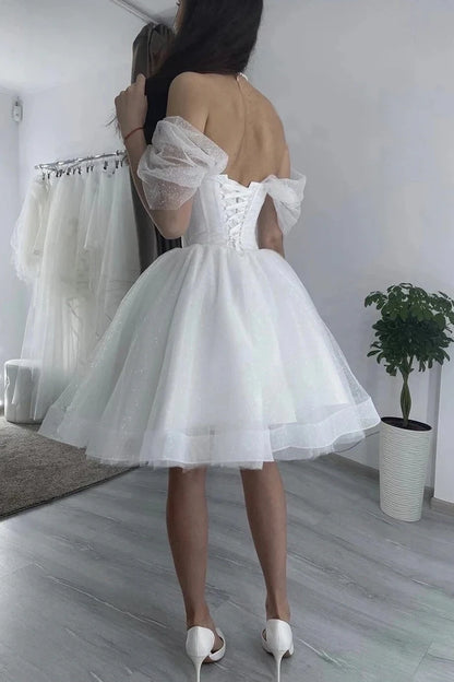 Aimishang Sweetheart Off the Shoulder A Line Formal Birthday Party Dress Pretty Graduation Homecoming Dress
