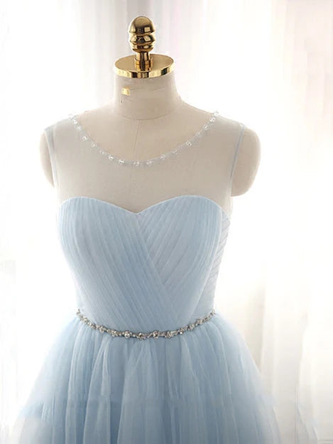 Aimishang Cute Light Blue Homecoming Dress Lovely Short Prom Dress Sleeveless Party Dress Wholesale