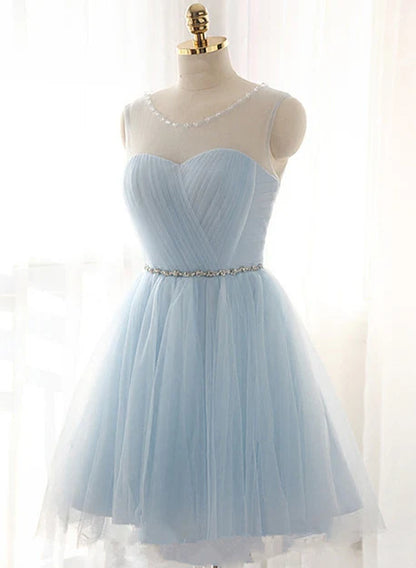 Aimishang Cute Light Blue Homecoming Dress Lovely Short Prom Dress Sleeveless Party Dress Wholesale