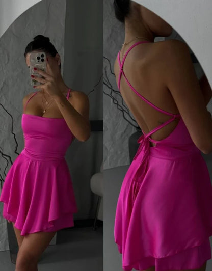 Aimishang Simple A Line Spaghetti Straps Short / Mini Summer Party Dress Classy Birthday Homecoming Dress