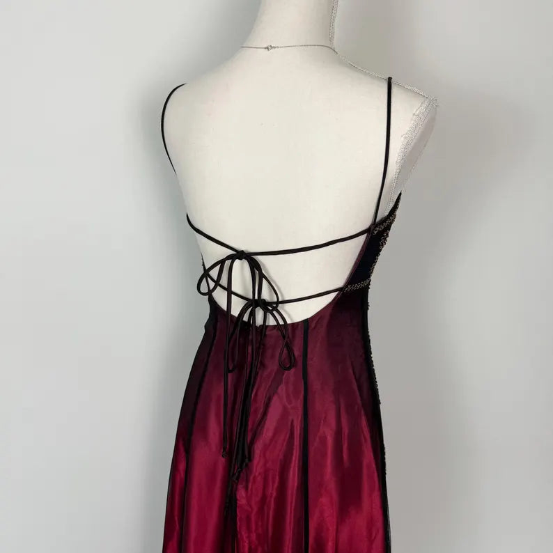 Aimishang Vintage Spaghetti Straps Exquisite Beaded Tulle Long Prom Dress Charming Evening Party Dress Elegant Women's Dresses