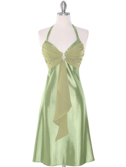 Aimishang Vintage Green Halter Sleeveless Evening Party Dress Elegant Wedding Guest Dress