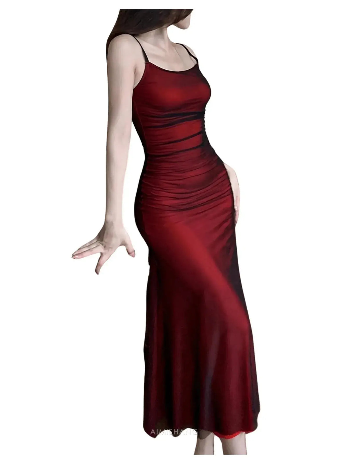 Aimishang Pretty Spaghetti Straps Sleeveless Party Evening Gown Fashion Prom Dress Elegant Graduation Dress