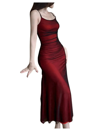 Aimishang Pretty Spaghetti Straps Sleeveless Party Evening Gown Fashion Prom Dress Elegant Graduation Dress