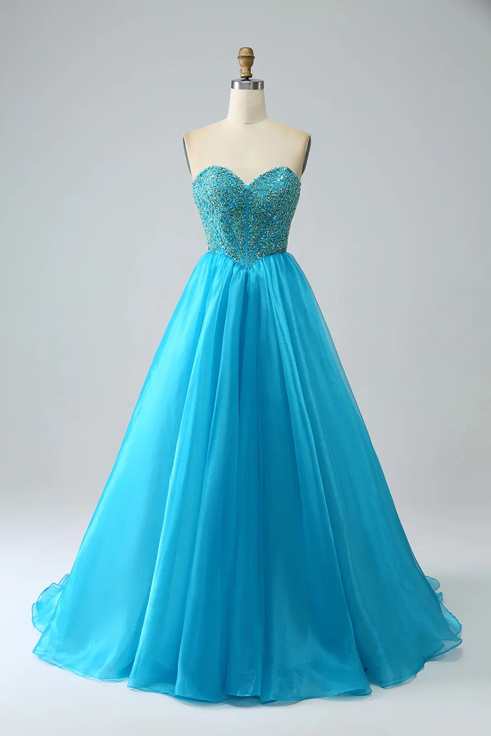 Wholesale Long Prom Dress A-Line Beaded with Detachable Sleeves