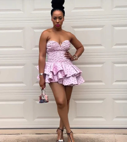 Aimishang Cute Homecoming Dress Party Dress Summer Graduation Dress Mini Dress