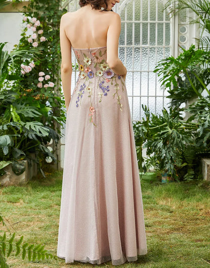 Wholesale Prom Dress Cute A-Line Floor Length With Embroidery