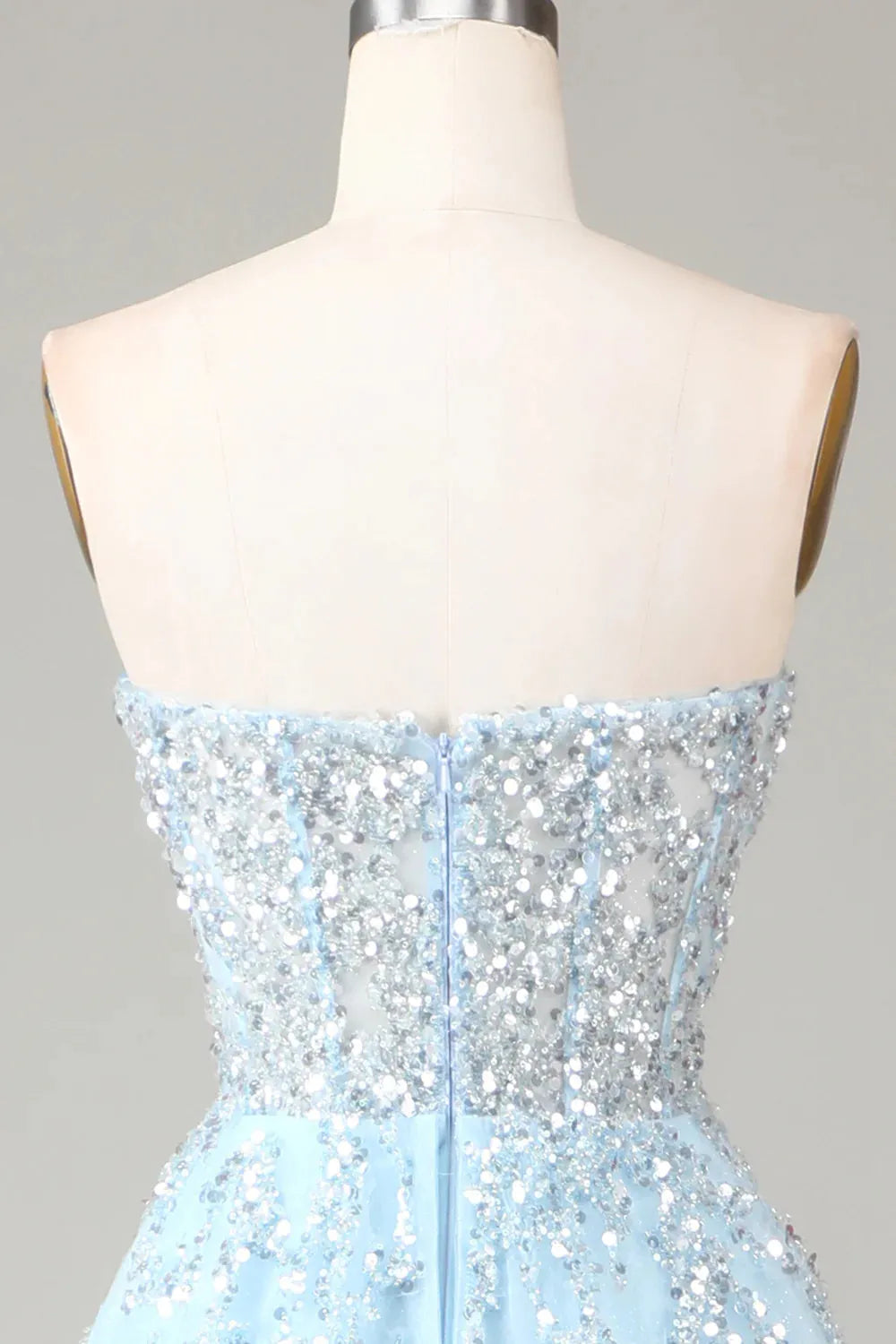 Wholesale Prom Dress Luxurious Glitter Corset With Sweep Train