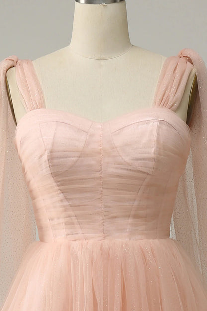 Wholesale Blush A Line Homecoming Dresses Sweetheart Wedding Party Mini Dress with Open Back