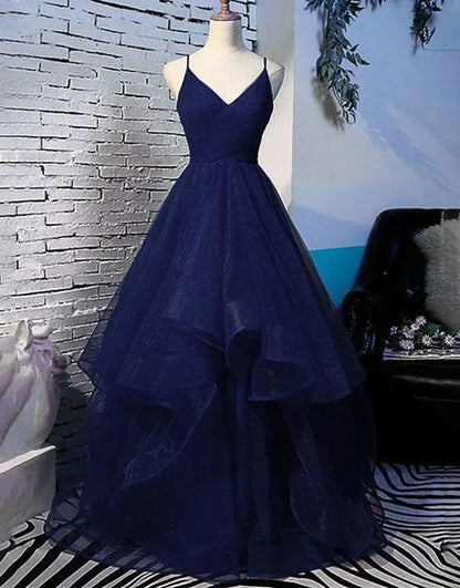 Wholesale Evening Dress Spaghetti Straps Ball Gown Ruffle With Belt