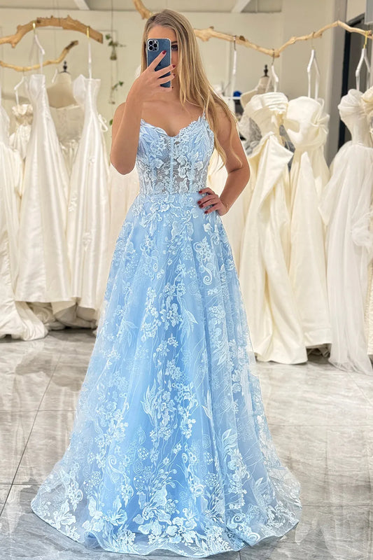 Wholesale Prom Dress Pretty A Line Long Corset With Appliques