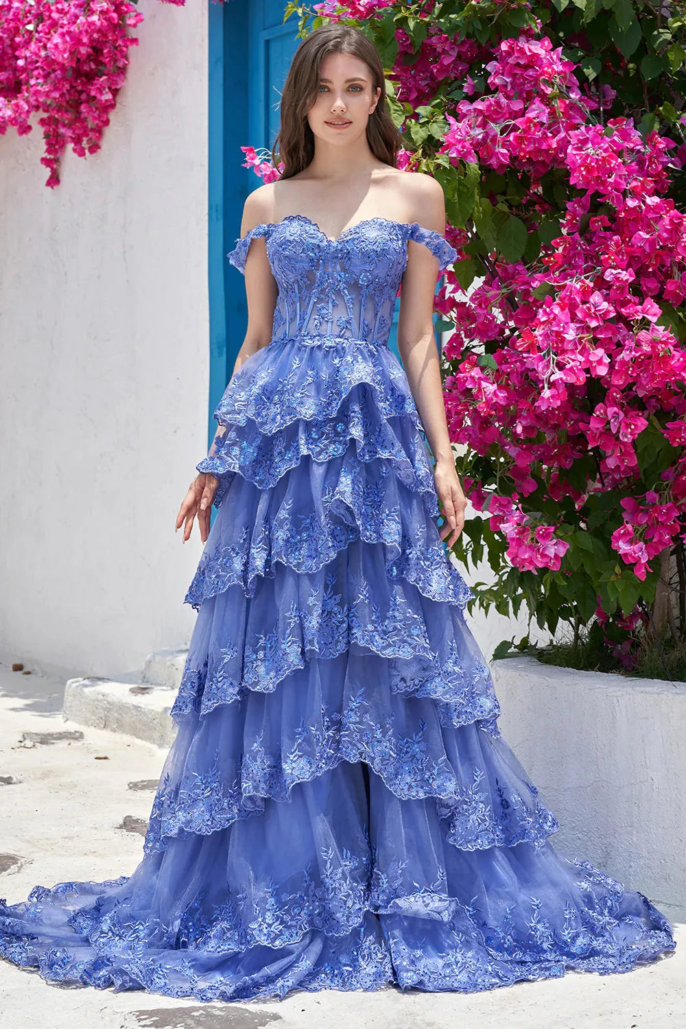 Wholesale A-Line Prom Dress Sparkly Off The Shoulder with Sequin And Split