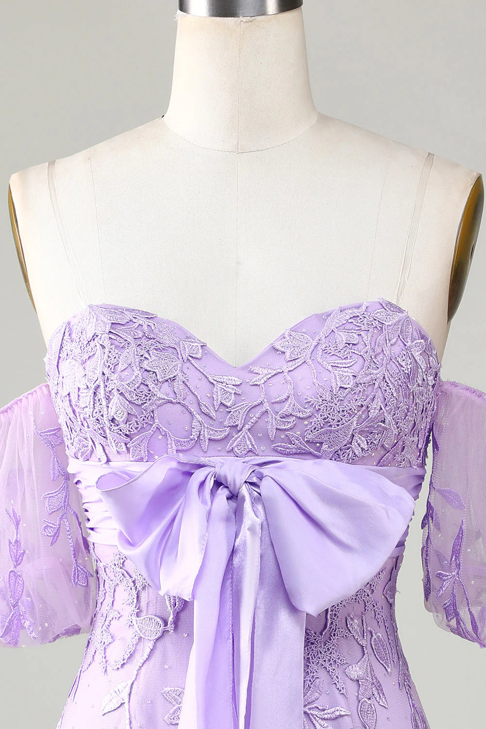 Wholesale Short Homecoming Dress Purple Bodycon Sweetheart with Bowknot Graduation Dresses