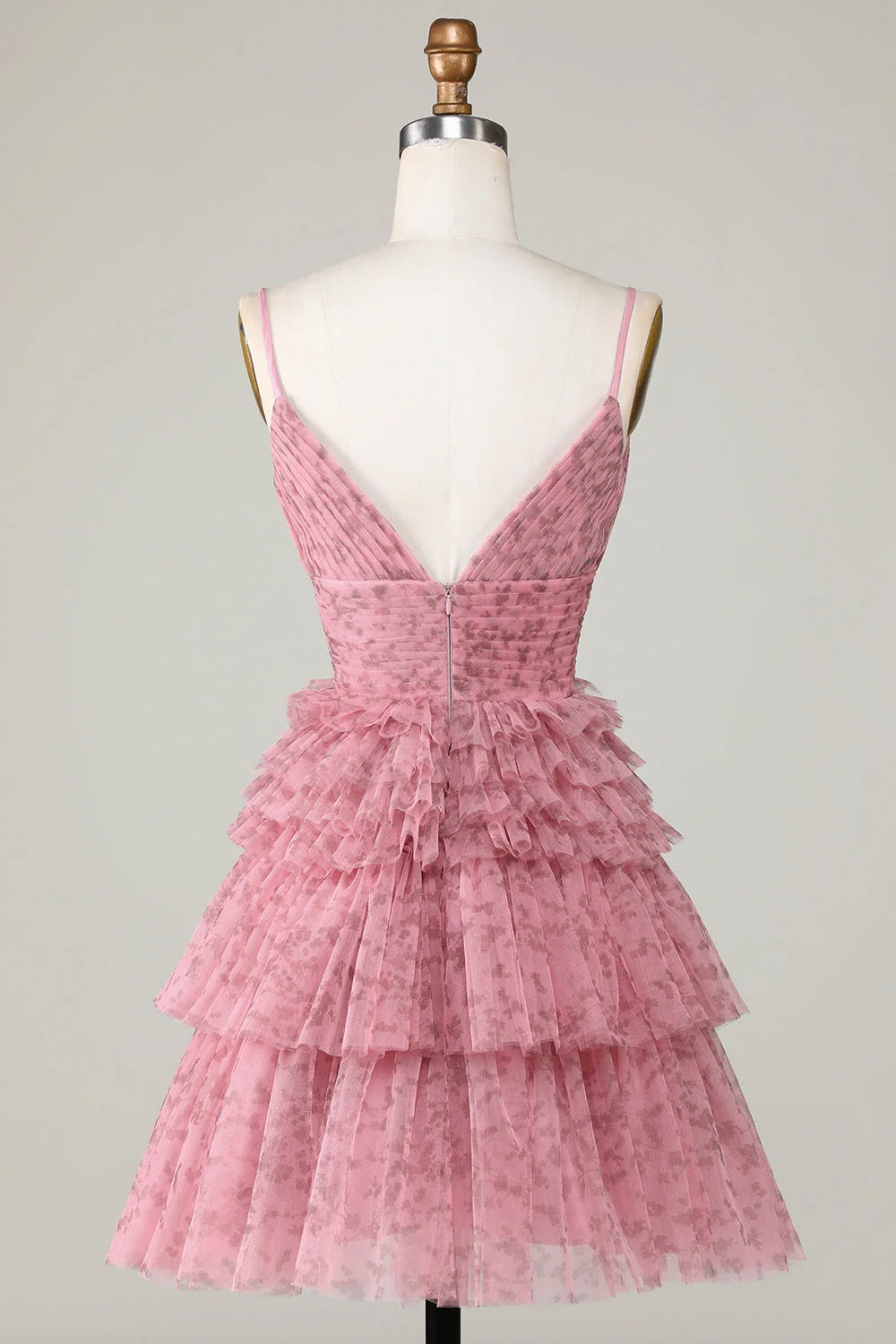 Wholesale Blush Short Homecoming Dress Cute A Line Spaghetti Straps Evening Dress with Ruffles