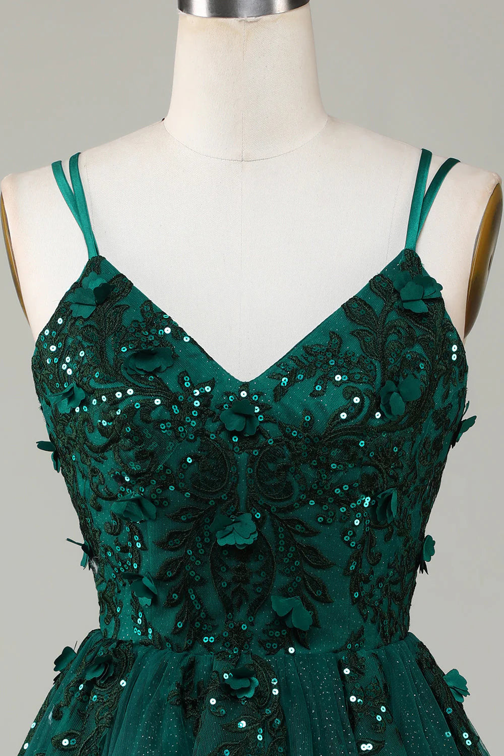 Wholesale Short Homecoming Dress Dark Green Stylish A Line Spaghetti Straps with Beading