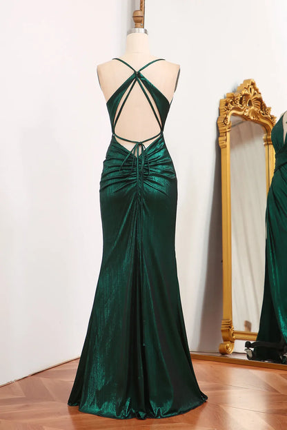 Wholesale Long Prom Dress Mermaid Spaghetti Straps Keyhole With Slit