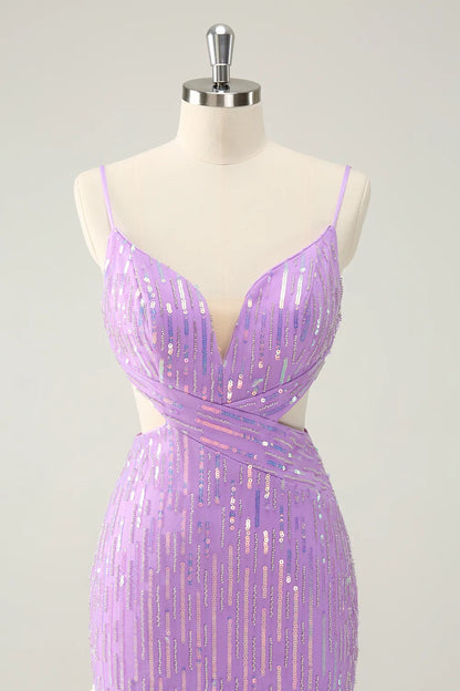 Wholesale Homecoming Dress Sparkly Tight Spaghetti Straps