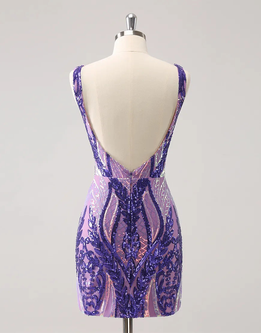 Wholesale Homecoming Dress Sequined Embroidery Tight