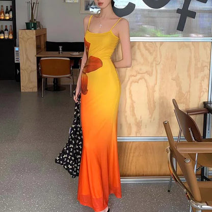 Aimishang Charming Spaghetti Straps Maxi Dress Long Prom Dress Elegant Evening Party Dress Women's Dresses